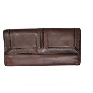 Fossil women's leather tri-fold wallet 10 card slots lots of pockets